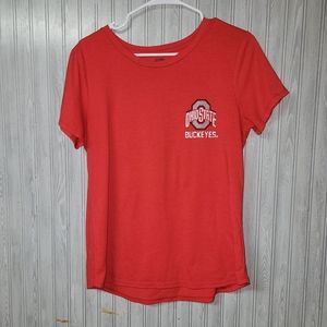 National Collegian Red Ohio State Tee Shirt Size L